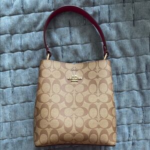 Coach Brown Shoulder Bag with Signature Design